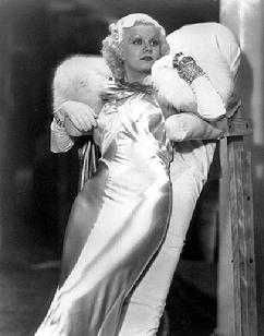 Jean Harlow between takes of Dinner at Eight, 1933